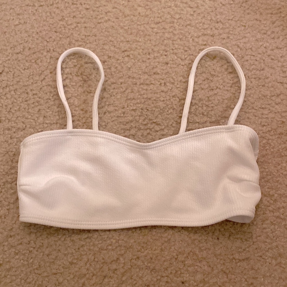 white bikini top